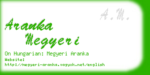 aranka megyeri business card